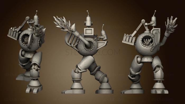 3D model Mini Forge Steampunk Golem (STL)