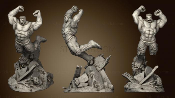 3D model Red Hulk Figurine FDM SLA SLS (STL)