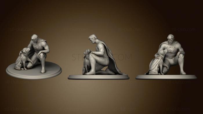 3D модель Супермен И Собака Криптон Чисты (STL)