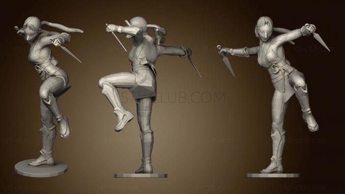 3D model Tekken Kunimitsu standing (STL)