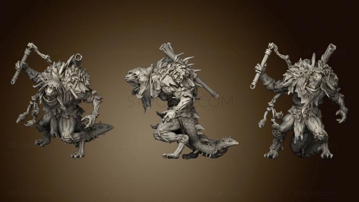 The Sekhaton Tribe Lizardmen Scout Pose 3