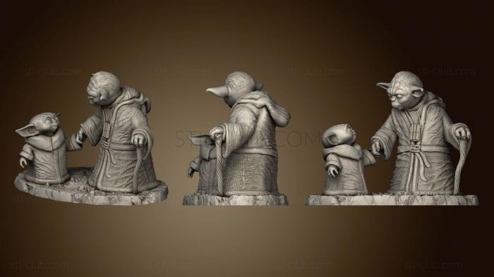 3D model Yoda Grogu Diorama (STL)