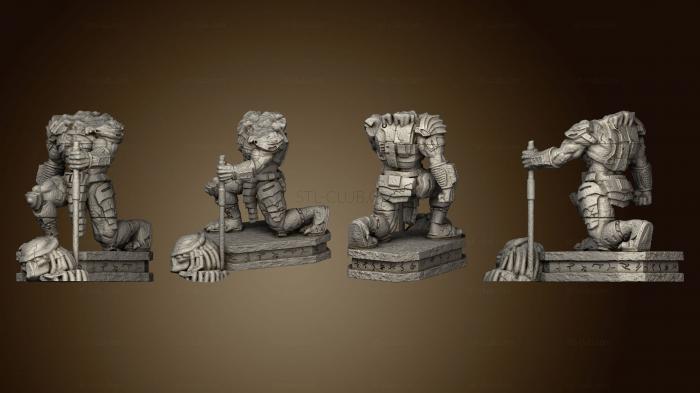 3D model ANCIENT SKULL HUNTERS STATUES 2 23 (STL)