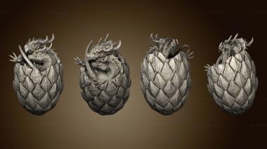 3D model Baby Dragon Egg Unzipped (STL)