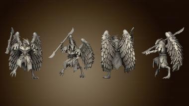 3D model Bird Folk Eagle Spear (STL)