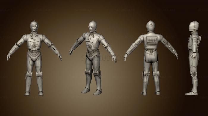 3D мадэль Костюм C 3 PO из Звездных войн V (STL)