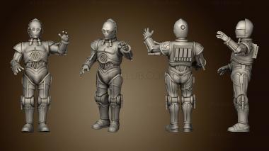 3D model C 3 PO pose 1 001 (STL)