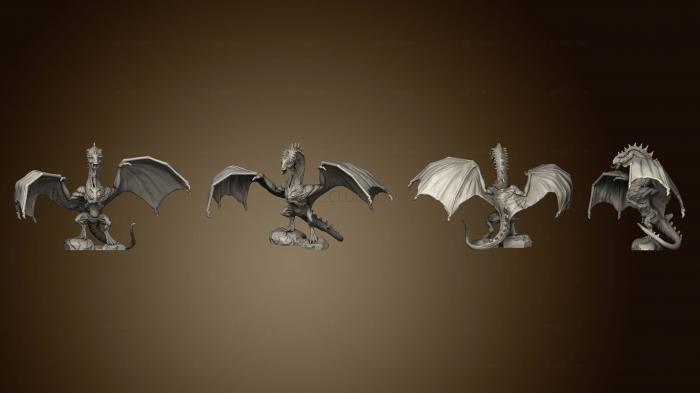 3D model Cave Wyvern Angry Large (STL)