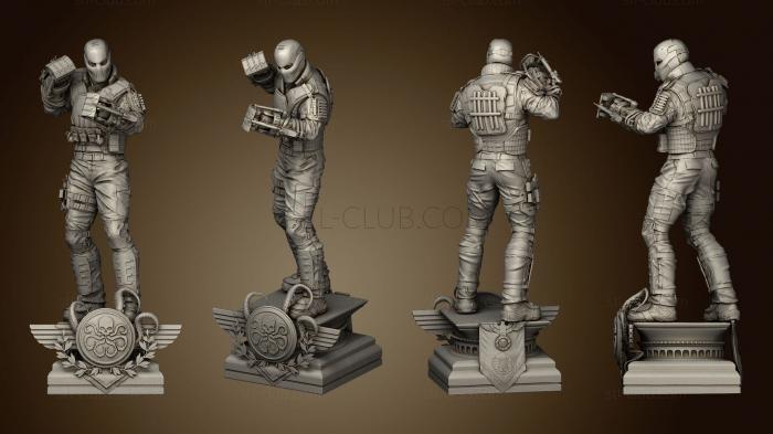 3D model Cross Bones Statue 374 US Head 1 001 (STL)