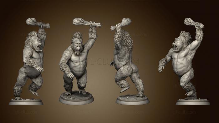 3D model Crushing monkey pose 3 (STL)