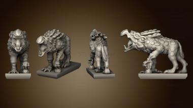 3D model Daemon Army Chaos Houndbase 6 (STL)