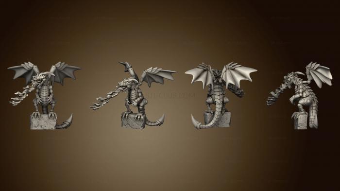 3D model Dragon Whelp Construct Attacking (STL)