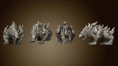 3D model Elemental Creatures Fire Bear (STL)