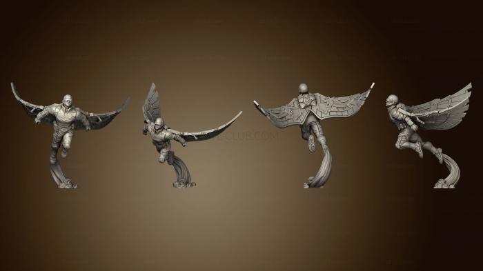 3D model Falcon Agent Osprey pose 4 (STL)