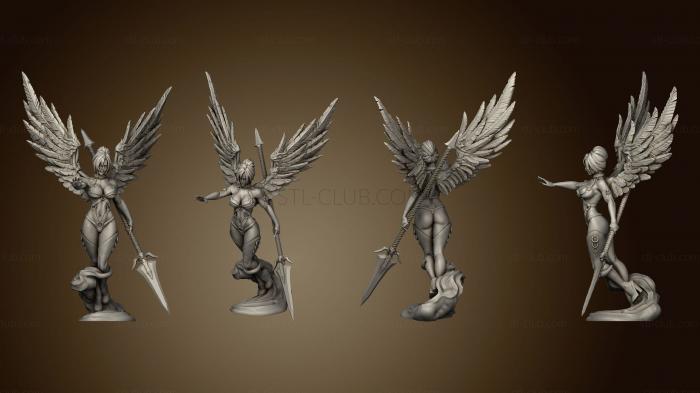 3D model Fallen Angel Attacking 2 Variations v 3 (STL)