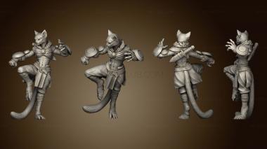 3D model female tabaxi monk (STL)