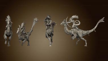 3D model Gallimimus Riders 03 (STL)