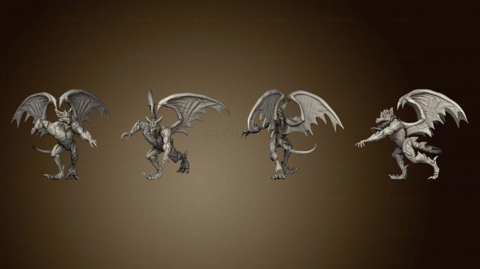 3D model Gargoyle Attacking Large (STL)