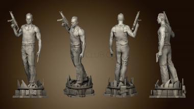 3D model John Mc Clane Statue (STL)