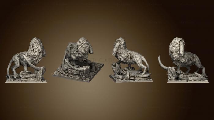 Kingdom Death Expansion Terrain LG Lion Statue 2