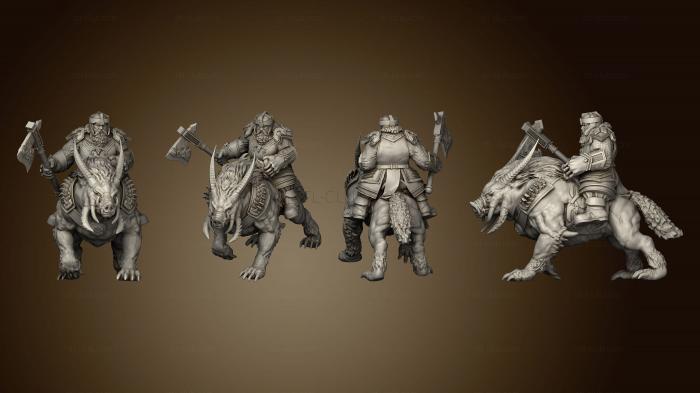 3D model Nordic Dwarf Boar Cavalry Large (STL)