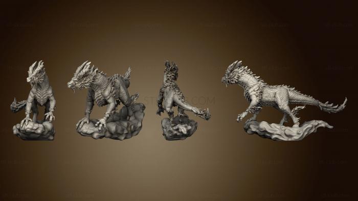 3D model Qilin White Dragon Horse Flying Large (STL)