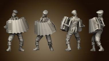 3D model Skeleton Musician Accordion (STL)