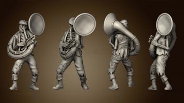 3D model Skeleton Musician Sousaphone (STL)