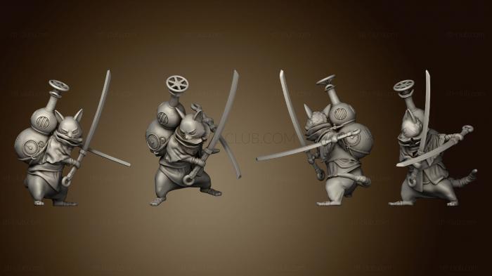 3D model Steam Constructs Wandering Neko Fighting (STL)