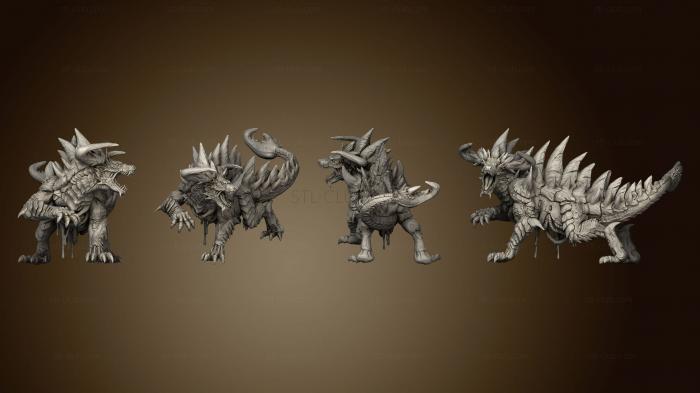 3D model Tarrasque back Front (STL)