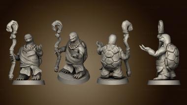 3D model Turtle monks pose 1 (STL)