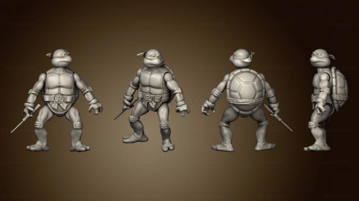 3D model turtles ninja articulated figures Raphael (STL)