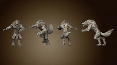 3D model Werewolf Warrior Attacking (STL)