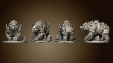 3D мадэль Wilds of Wintertide Bear C бронированной базой (STL)