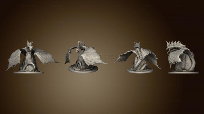 3D model Winged Sea Serpent Angry Large (STL)