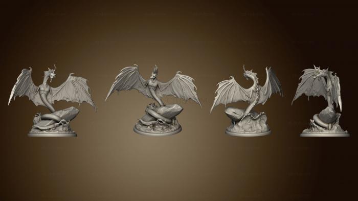 3D model Winged Sea Serpent Rock Large (STL)