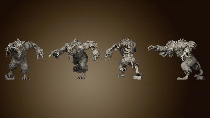 3D model Zombie Owlbear Attacking Large (STL)