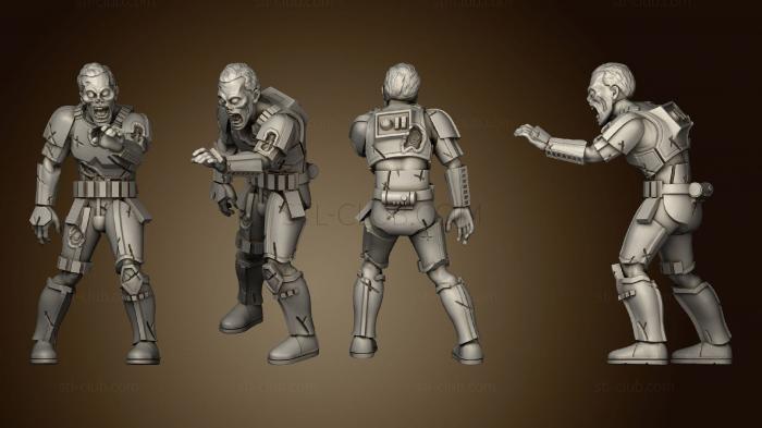 3D model Zombie Trooper Horde 03 (STL)