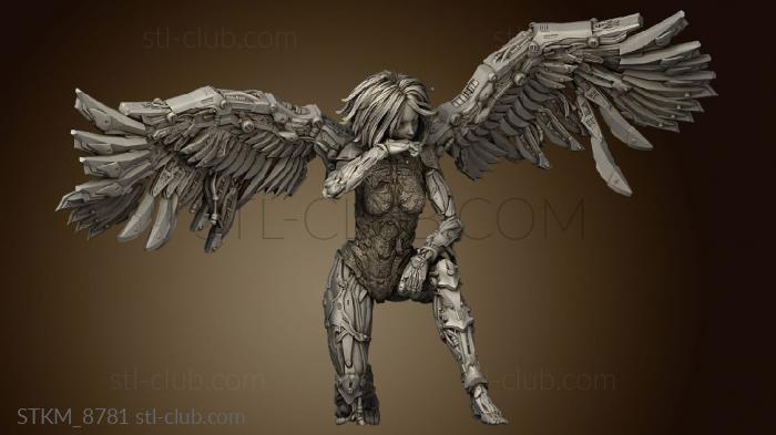 Cyborg Angel Diorama Two Wings