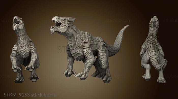 3D model Monster White Guard Drake Roaring (STL)