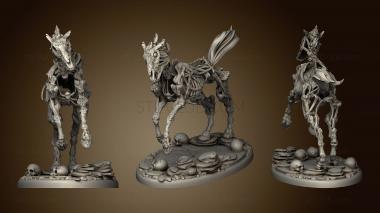 3D model undead skeleton draugr horse (STL)