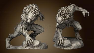 3D model Caves Despair Werewolf Brute Fighting (STL)