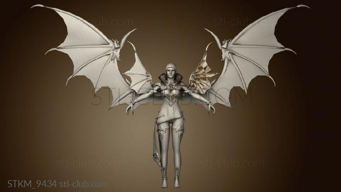 3D model Vampire Girl white skin (STL)