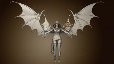 3D model Vampire Girl white skin (STL)