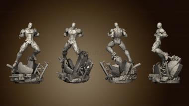 3D model Iron Man and the shield Sculpture Dyn (STL)