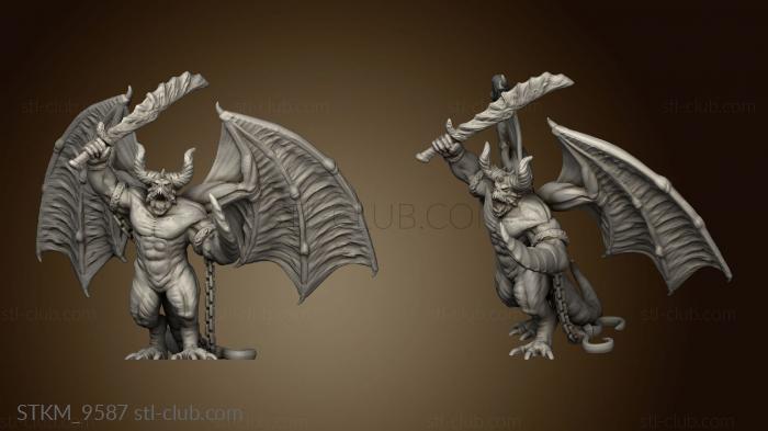 3D model Kingdoms Hell III Gotten Games Denizens Winged Demon Lord (STL)