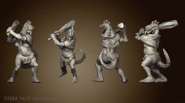 3D model Mega age The Colossal Lizardfolk Female Club Two (STL)