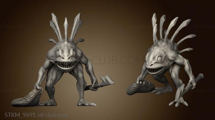 3D model Murloc separated (STL)