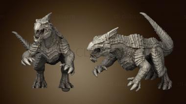 3D model Monster White Guard Drake Attacking (STL)