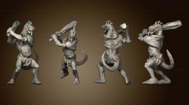 3D model Mega age The Colossal Lizardfolk Male Club Two (STL)